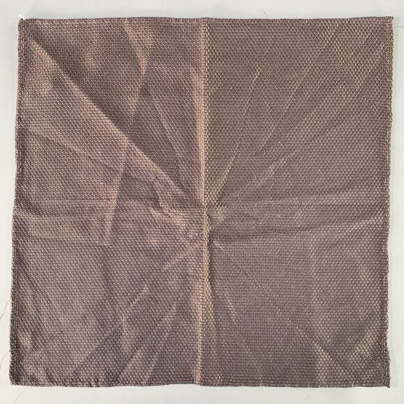 LAMPAS Brown Woven Silk Pocket Square - Picture 1 of 4
